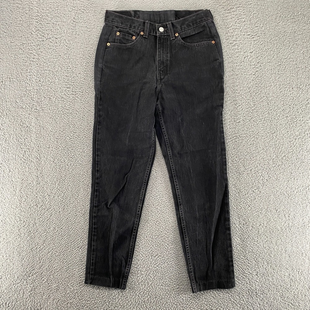 Vintage Levi's Jeans Womens 4 (W29) Black 512 Slim‎ Tapered Made in USA Altered